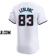 Charles Leblanc Men's Miami Marlins White Elite Home Jersey