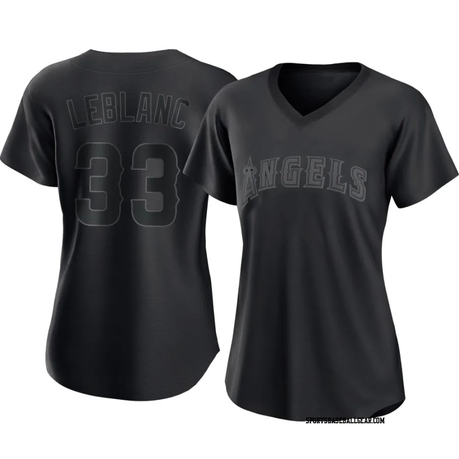 Charles Leblanc Women's Los Angeles Angels Black Replica Pitch Fashion Jersey