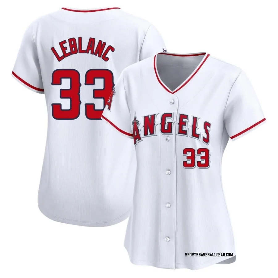 Charles Leblanc Women's Los Angeles Angels White Limited Home Jersey