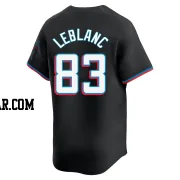 Charles Leblanc Youth Miami Marlins Black Limited Alternate Jersey