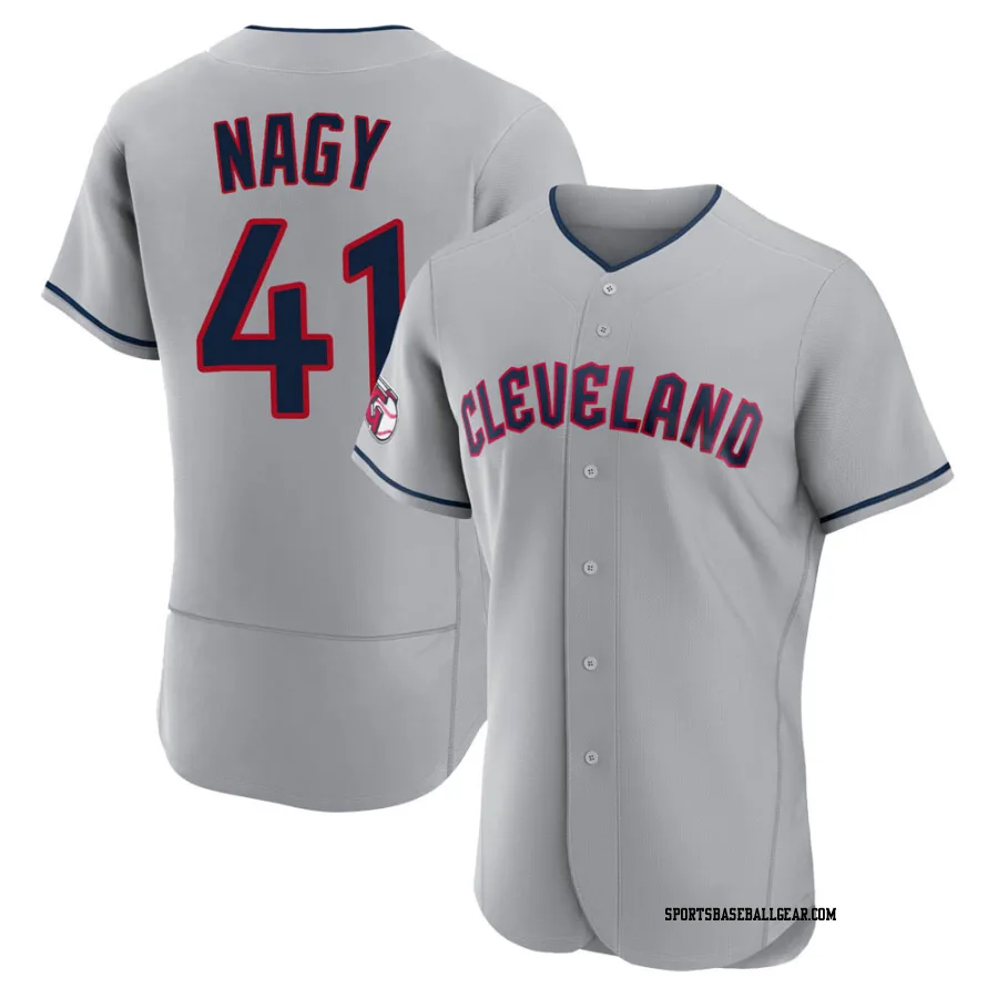 Charles Nagy Men's Cleveland Guardians Gray Authentic Road Jersey