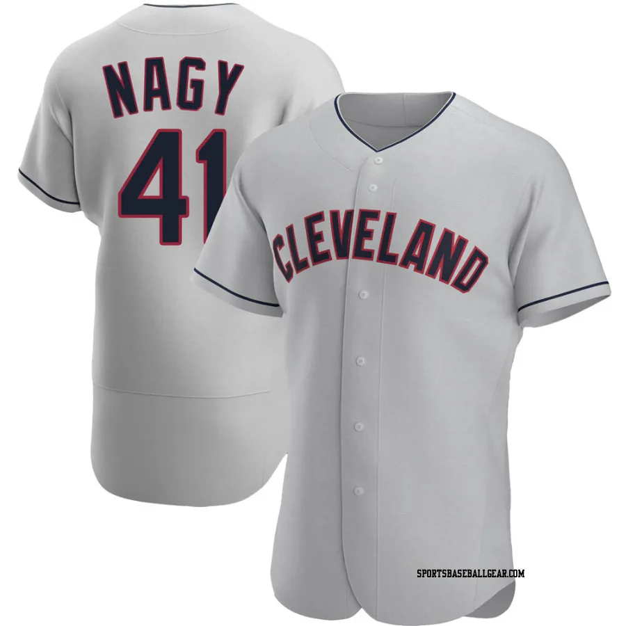 Charles Nagy Men's Cleveland Guardians Gray Authentic Road Jersey