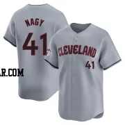 Charles Nagy Men's Cleveland Guardians Gray Limited Road Jersey