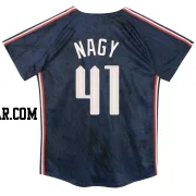 Charles Nagy Toddler Cleveland Guardians Navy Limited Preschool & 2024 City Connect Jersey