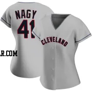 Charles Nagy Women's Cleveland Guardians Gray Authentic Road Jersey