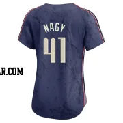 Charles Nagy Women's Cleveland Guardians Navy Limited 2024 City Connect Jersey