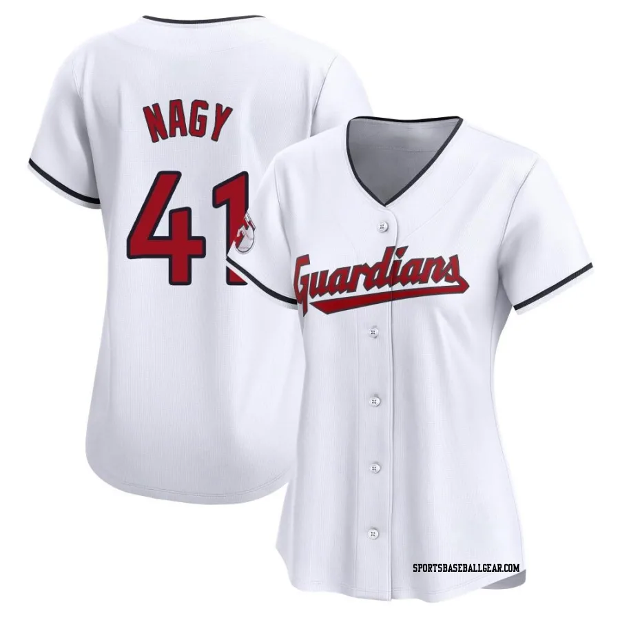 Charles Nagy Women's Cleveland Guardians White Limited Home Jersey