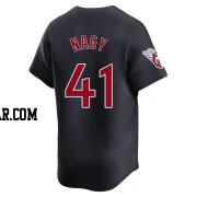 Charles Nagy Youth Cleveland Guardians Navy Limited Alternate Jersey