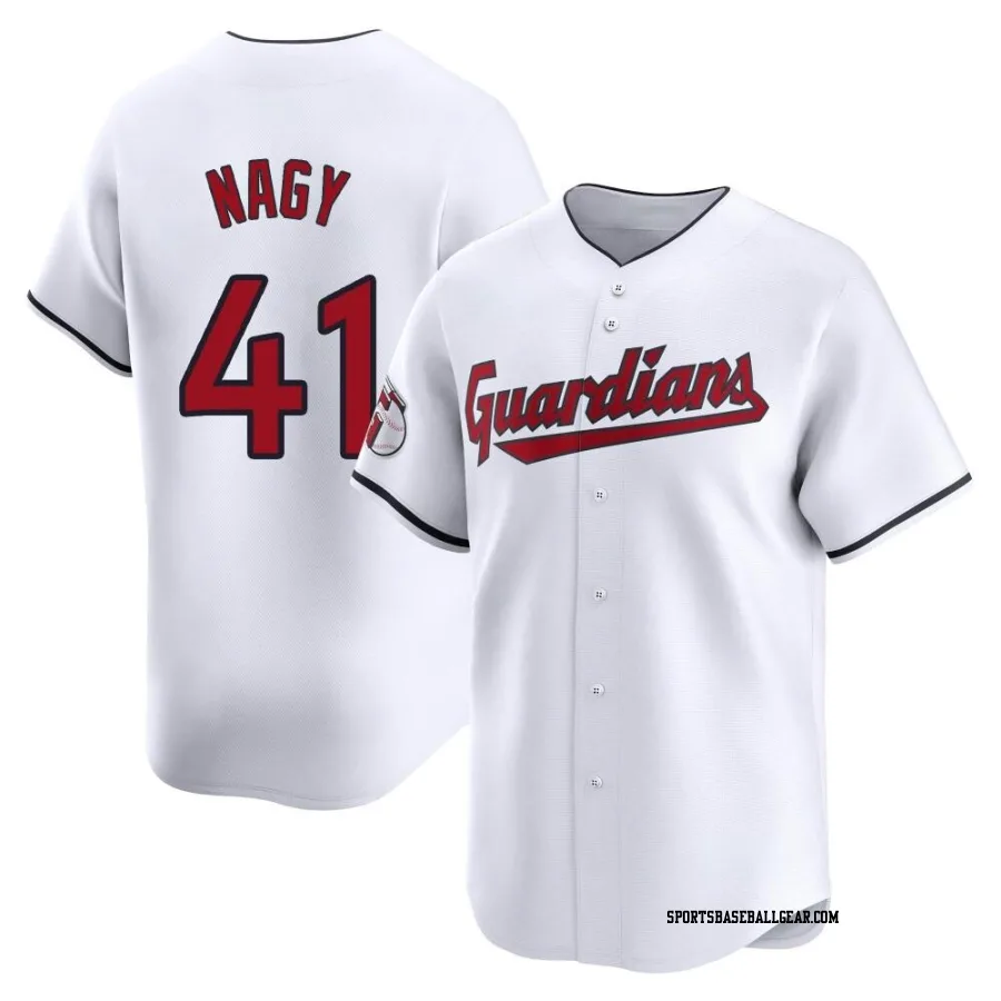 Charles Nagy Youth Cleveland Guardians White Limited Home Jersey