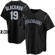 Charlie Blackmon Men's Colorado Rockies Black Replica Alternate Jersey