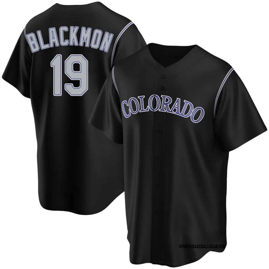 Charlie Blackmon Men's Colorado Rockies Black Replica Alternate Jersey