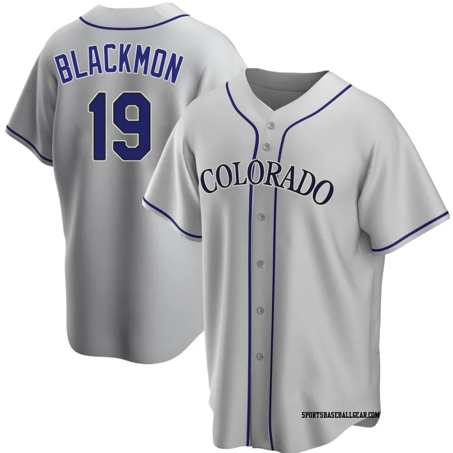 Charlie Blackmon Men's Colorado Rockies Gray Replica Road Jersey