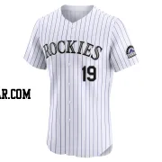 Charlie Blackmon Men's Colorado Rockies White Elite Home Jersey