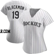 Charlie Blackmon Women's Colorado Rockies White Authentic Home Jersey