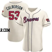 Charlie Culberson Men's Atlanta Braves Cream Authentic Alternate Jersey