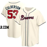 Charlie Culberson Men's Atlanta Braves Cream Replica Alternate Jersey