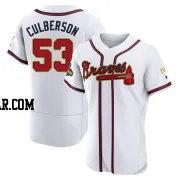 Charlie Culberson Men's Atlanta Braves Gold Authentic White 2022 Program Jersey