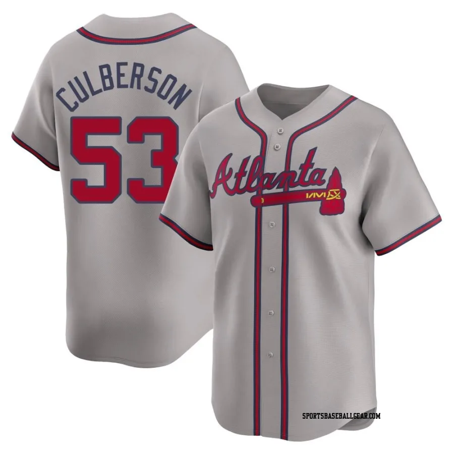 Charlie Culberson Men's Atlanta Braves Gray Limited Away Jersey