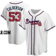 Charlie Culberson Men's Atlanta Braves White Replica Home Jersey