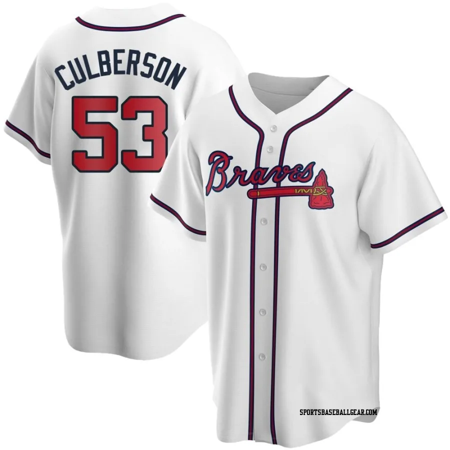 Charlie Culberson Men's Atlanta Braves White Replica Home Jersey