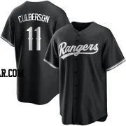 Charlie Culberson Men's Texas Rangers Black/White Replica Jersey