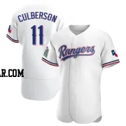 Charlie Culberson Men's Texas Rangers White Authentic Home Jersey