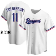 Charlie Culberson Men's Texas Rangers White Replica Home Jersey