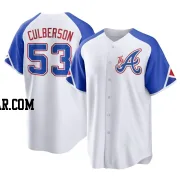 Charlie Culberson Youth Atlanta Braves White Replica 2023 City Connect Jersey