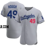 Charlie Hough Men's Los Angeles Dodgers Gray Authentic Away Jersey