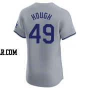 Charlie Hough Men's Los Angeles Dodgers Gray Elite Road Jersey