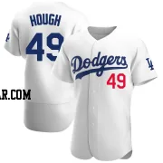 Charlie Hough Men's Los Angeles Dodgers White Authentic Home Jersey