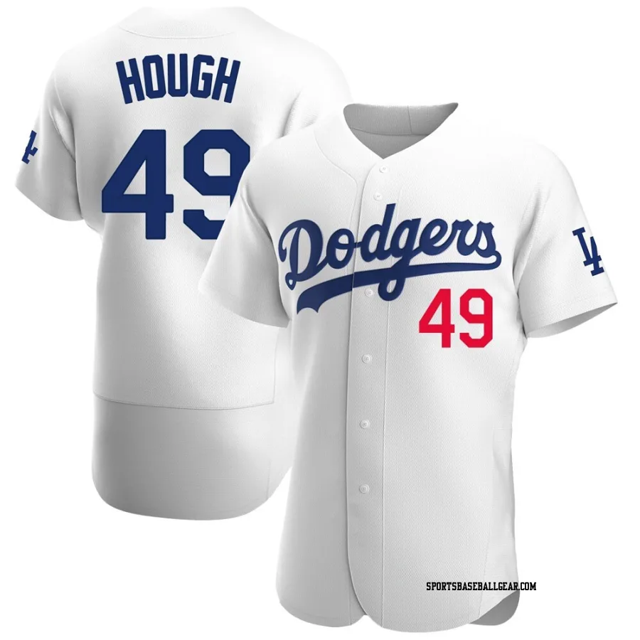 Charlie Hough Men's Los Angeles Dodgers White Authentic Home Jersey