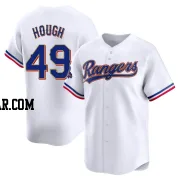 Charlie Hough Men's Texas Rangers Gold Limited White 2024 Collection Jersey