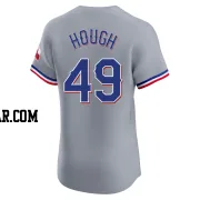 Charlie Hough Men's Texas Rangers Gray Elite Road Jersey