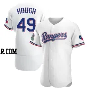 Charlie Hough Men's Texas Rangers White Authentic Home Jersey