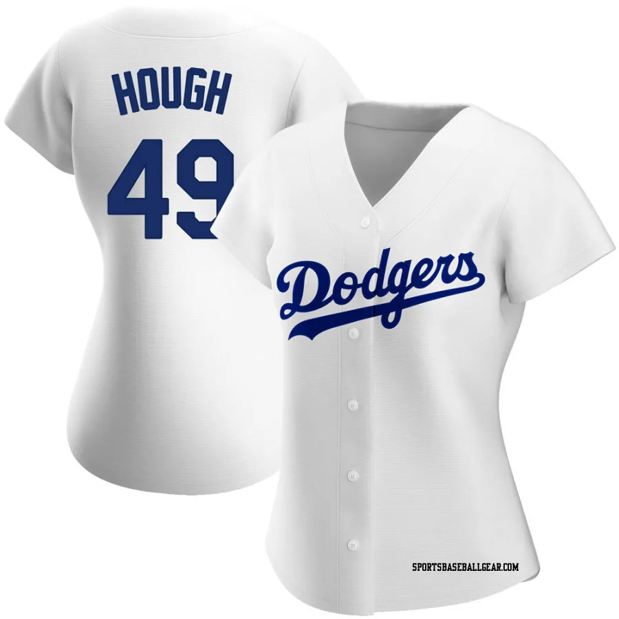 Charlie Hough Women's Los Angeles Dodgers White Authentic Home Jersey