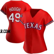 Charlie Hough Women's Texas Rangers Red Authentic Alternate 2023 World Series Champions Jersey