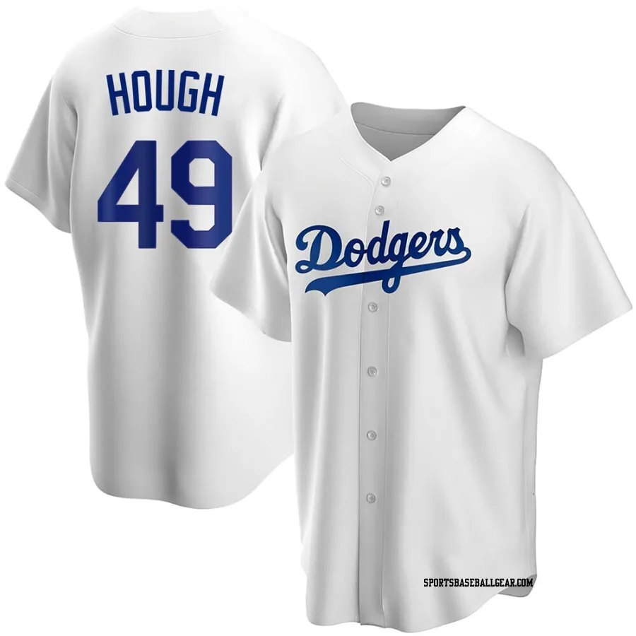 Charlie Hough Youth Los Angeles Dodgers White Replica Home Jersey