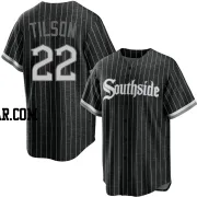 Charlie Tilson Men's Chicago White Sox Black Replica 2021 City Connect Jersey