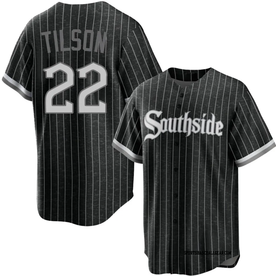 Charlie Tilson Men's Chicago White Sox Black Replica 2021 City Connect Jersey