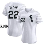 Charlie Tilson Men's Chicago White Sox White Elite Home Jersey