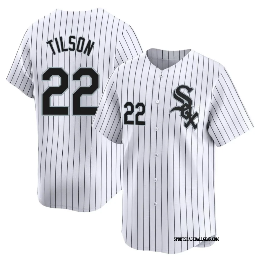 Charlie Tilson Men's Chicago White Sox White Limited Home Jersey