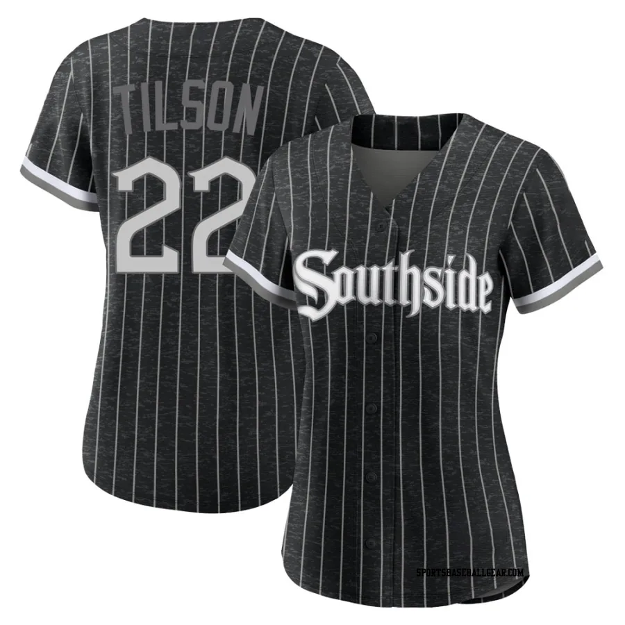 Charlie Tilson Women's Chicago White Sox Black Authentic 2021 City Connect Jersey