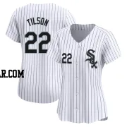 Charlie Tilson Women's Chicago White Sox White Limited Home Jersey