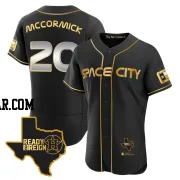 Chas McCormick Men's Houston Astros Black/Gold Authentic 2023 Space City Ready 2 Reign Flex Base Jersey