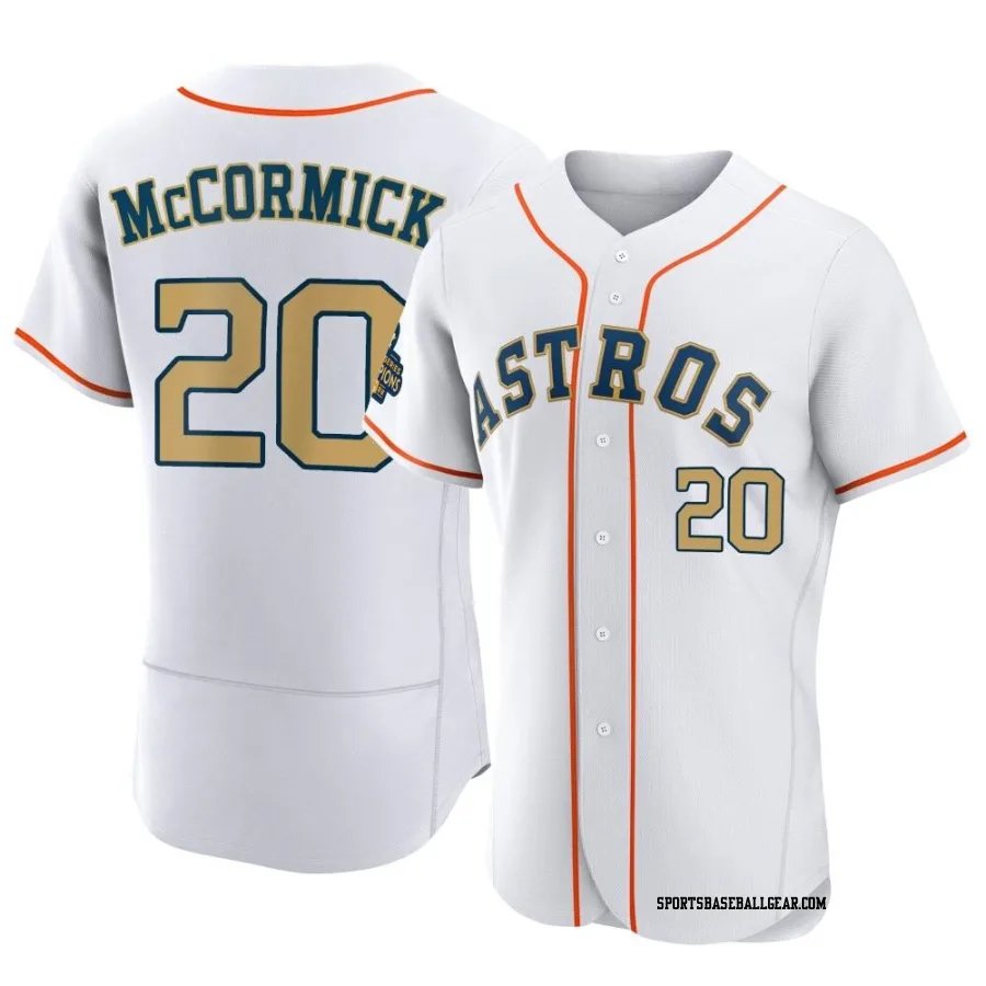 Chas McCormick Men's Houston Astros Gold Authentic White 2023 Collection Jersey