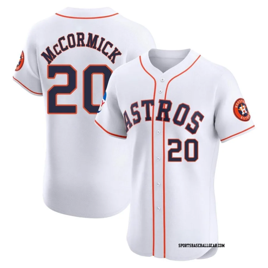 Chas McCormick Men's Houston Astros White Elite Home Patch Jersey