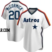 Chas McCormick Men's Houston Astros White Replica Home Cooperstown Collection Team Jersey