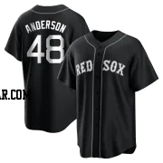 Chase Anderson Men's Boston Red Sox Black/White Replica Jersey