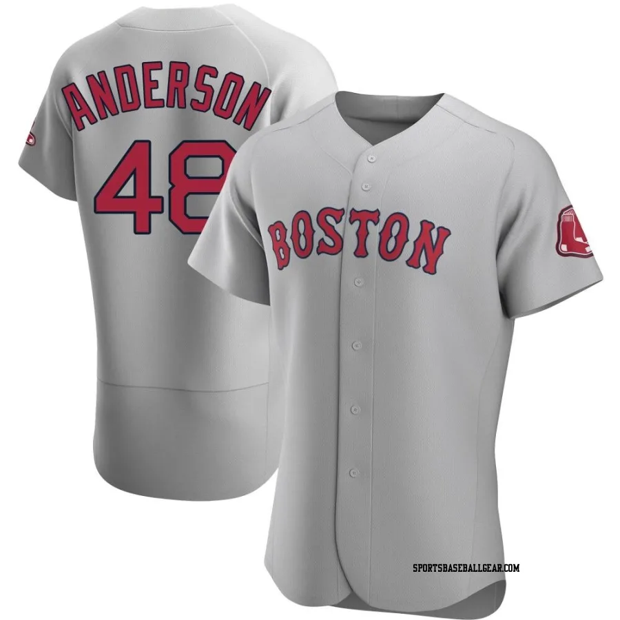 Chase Anderson Men's Boston Red Sox Gray Authentic Road Jersey